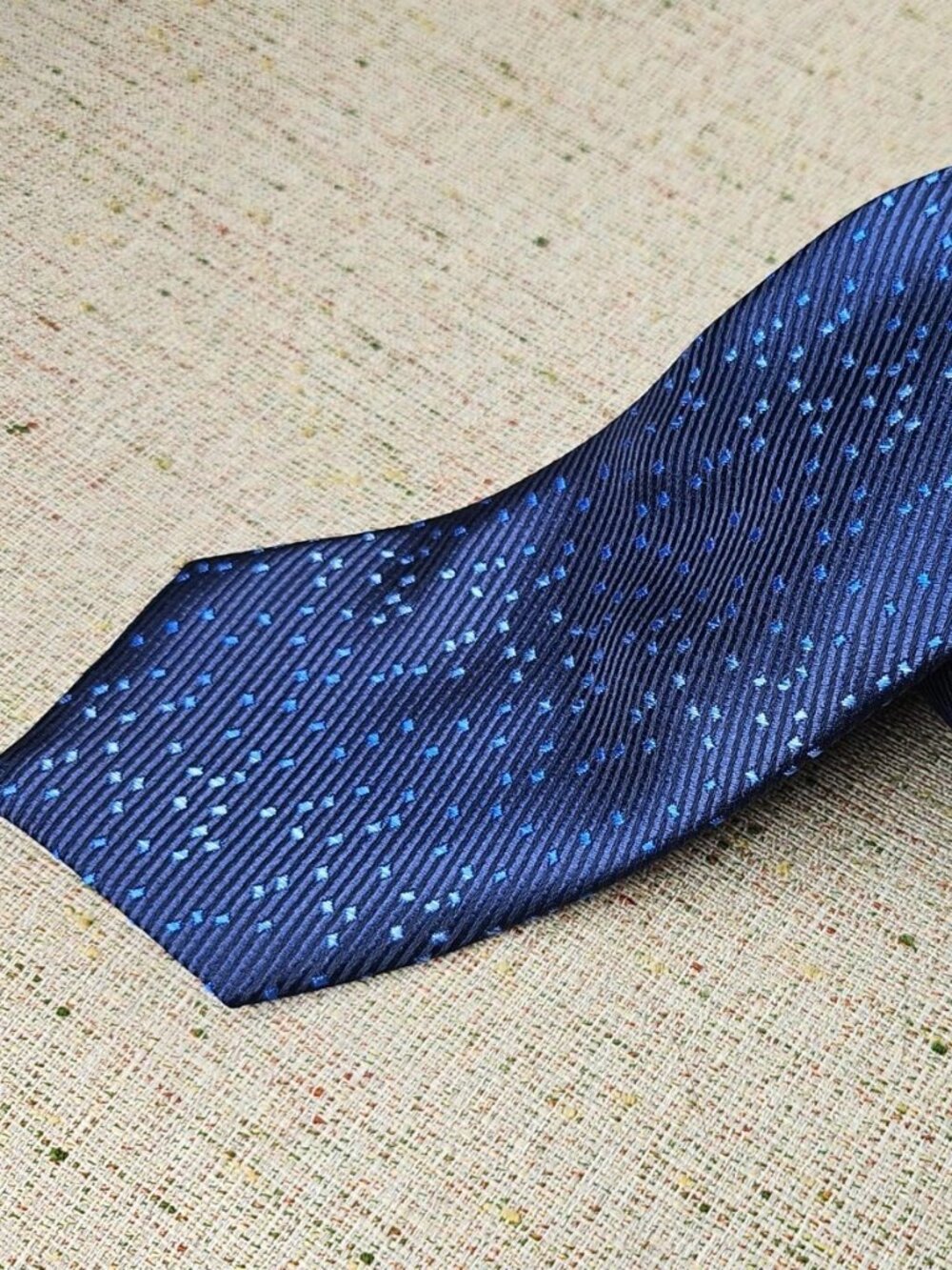 Vannotensa Men Tie Fashion Necktie Dark Blue Classic Tie Polyester Ties New